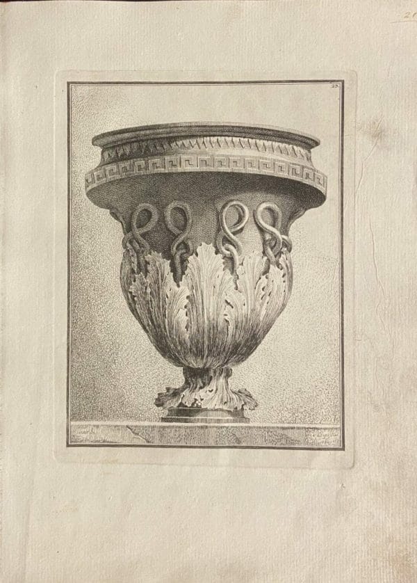 Incisione facente parte della famosa Suite des Vases di Ennemond Alexandre Petitot (1727 - 1801). Per Oliva Stampe Antiche