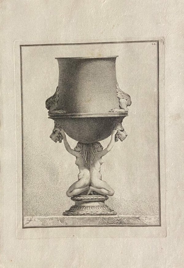 Incisione facente parte della famosa Suite des Vases di Ennemond Alexandre Petitot (1727 - 1801). Per Oliva Stampe Antiche
