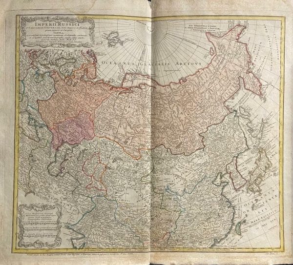 Bella mappa finemente incisa dell'Impero Russo