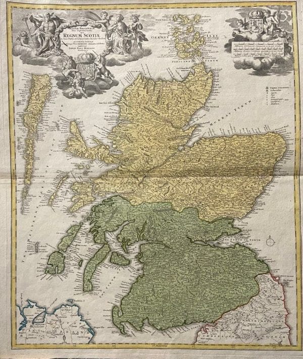 Bella mappa della Scozia