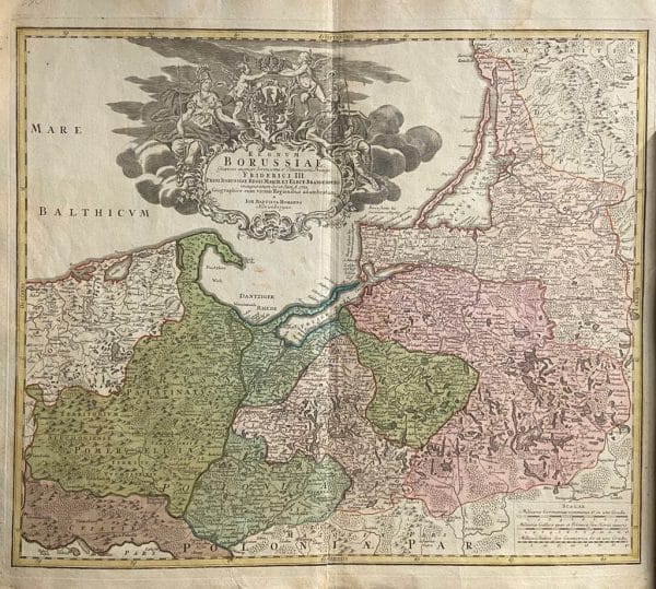 Splendida mappa del Regno di Russia. Magnifico cartiglio al titolo